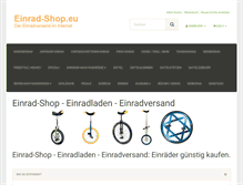 Tablet Screenshot of einrad-shop.eu
