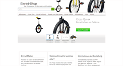 Desktop Screenshot of einrad-shop.ch